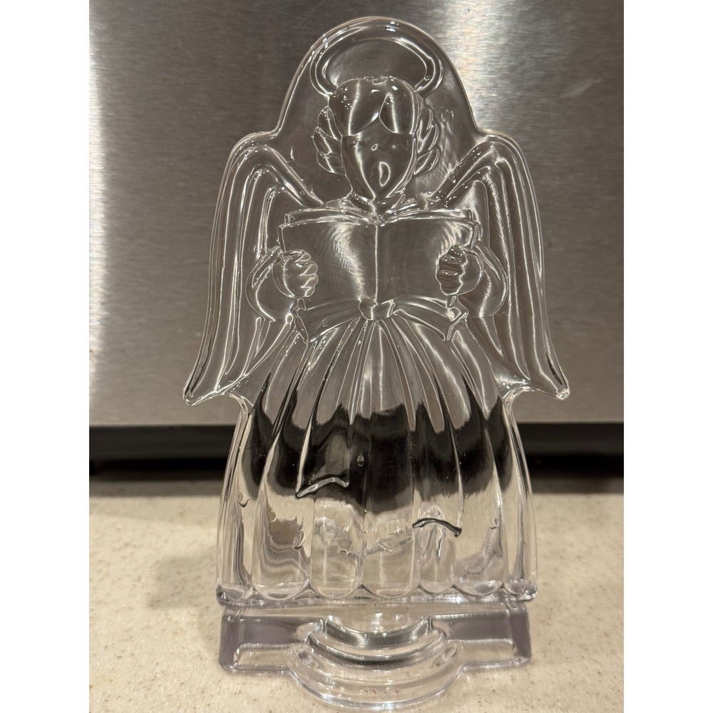 Mikasa Vintage Clear Glass Singing Angel Votive Tea Light Candle Holder